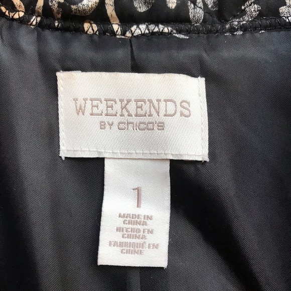 Weekends by Chico’s Black and Pastel Quilted Vest with Pockets, EUC, 1/M/L - Picture 4 of 13